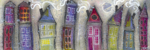 Joyful Row Homes Print