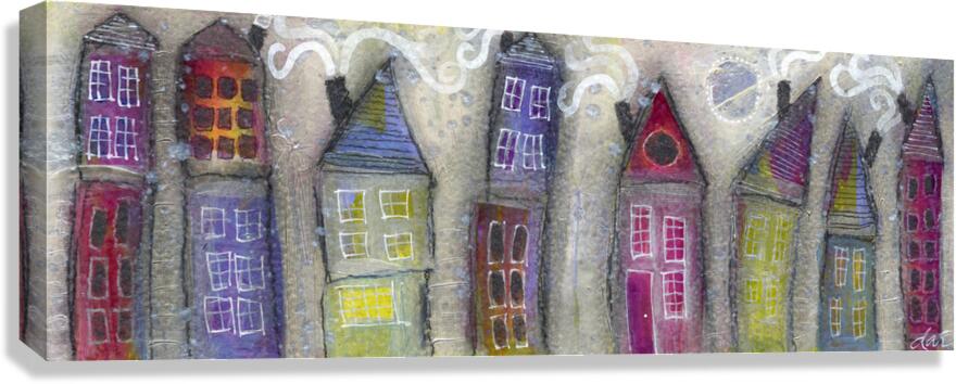 Joyful Row Homes Canvas Print