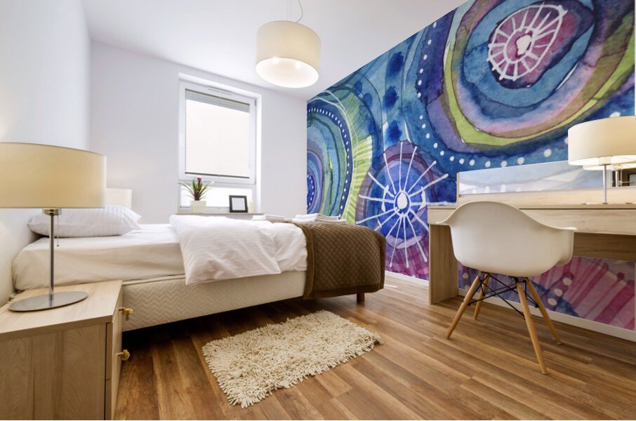 Indigo Tide Pool Mural print