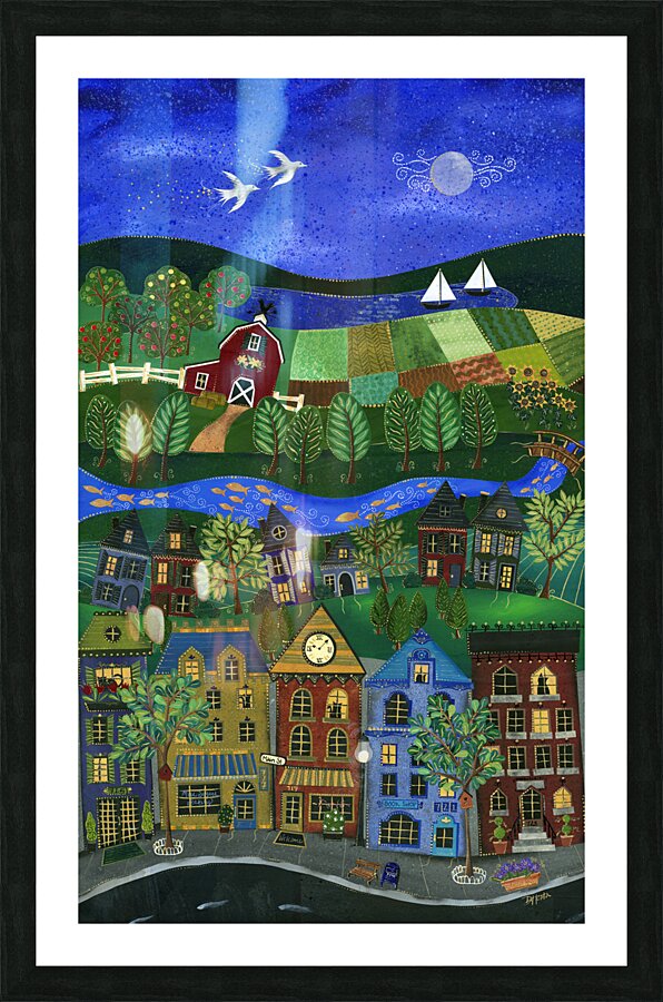 Our Town Picture Frame print