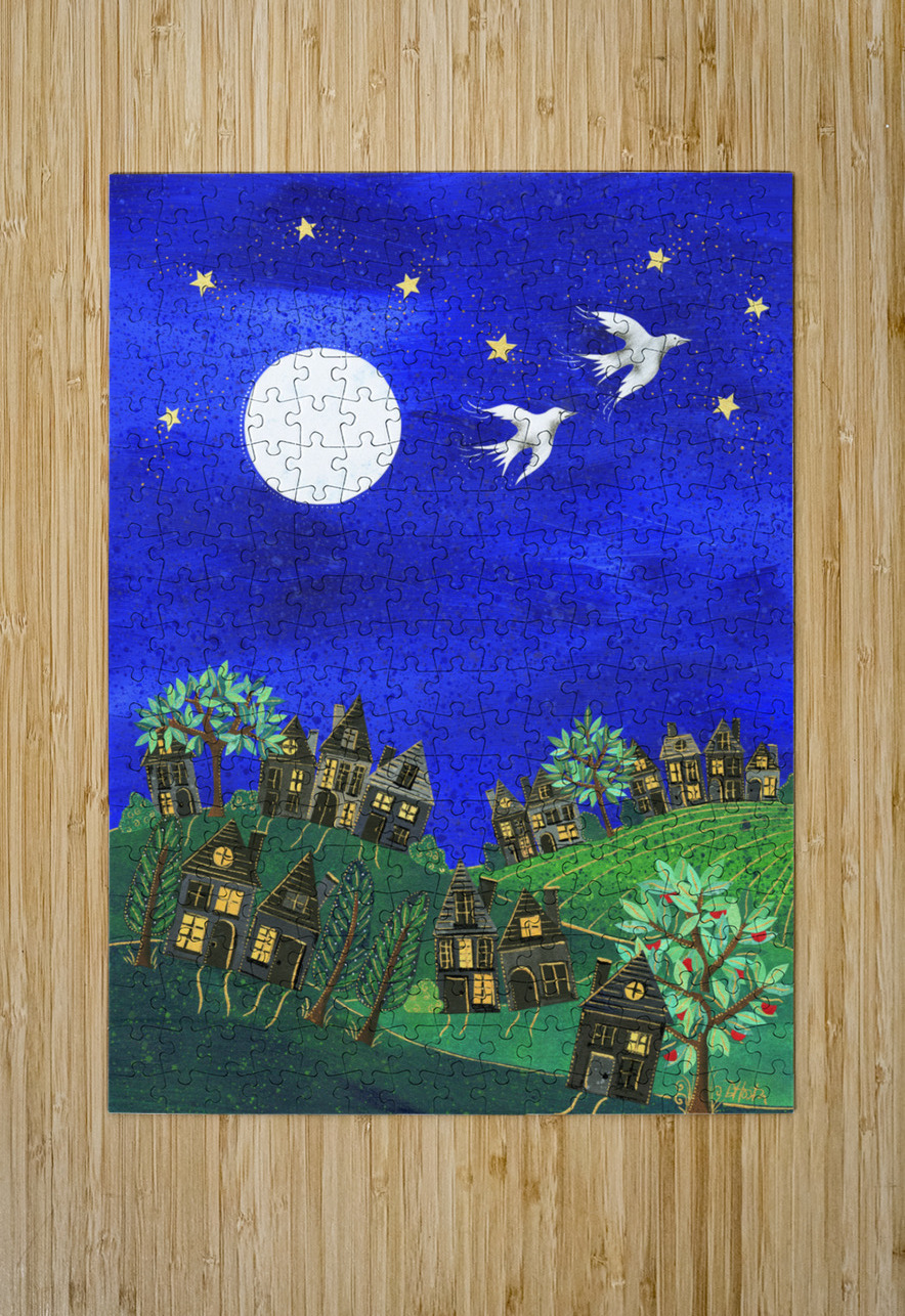 Nighttime Neighborhood Dar James Puzzle printing