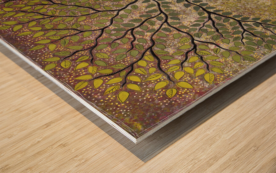 Illuminated Morning Wood print