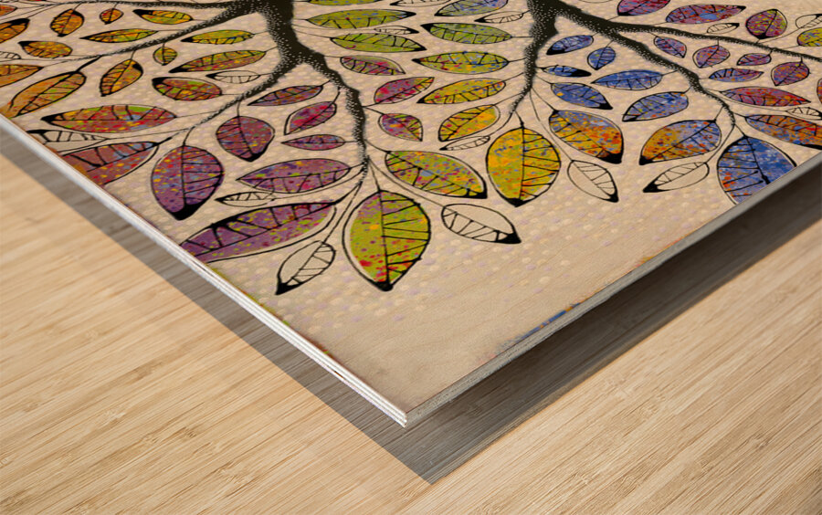 Into Deep Peace Wood print