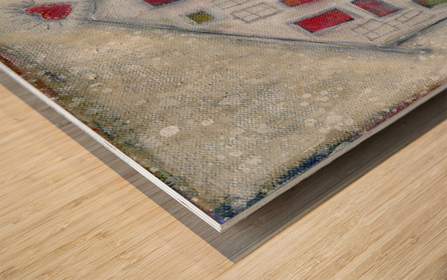 A Big House Wood print